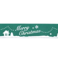 Лента репс 32мм, елка, снежинка, гирлянда, Merry Christmas белые на зеленом, 1м (4994) - Лента репс 32мм, елка, снежинка, гирлянда, Merry Christmas белые на зеленом, 1м (4994)