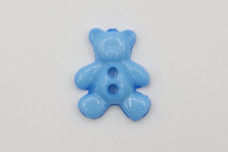 Пуговица, мишка, 20мм, 2 отверстия, пластик, 5шт (8256)