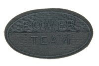 Термоаппликация, овал Power team, 4.8х8.5cм, черный (5477 А)