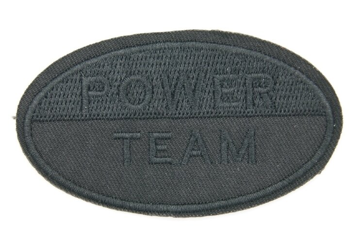 Термоаппликация, овал Power team, 4.8х8.5cм, черный (5477 А)