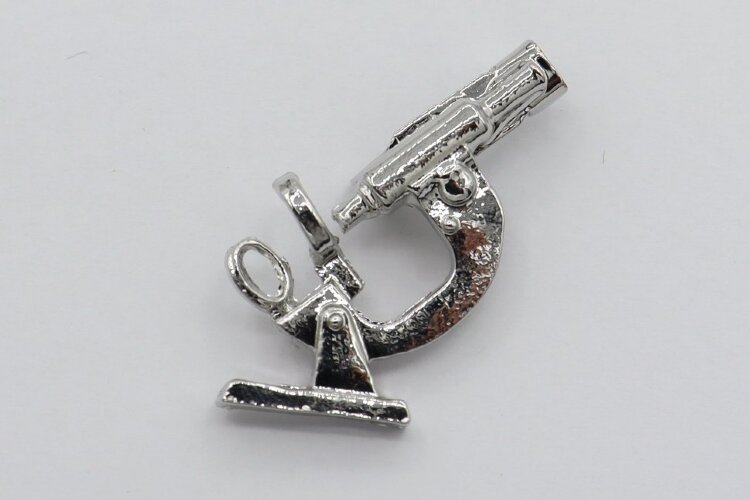 Брошь, микроскоп 25х20мм, србр, 1шт (02948)
