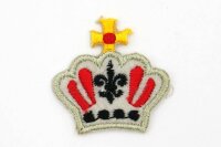 Термоаппликация, корона, 3х3см, серая (01583)