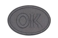 Термоаппликация, овал ok, 10х7см, черный (1591)