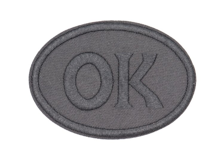 Термоаппликация, овал ok, 10х7см, черный (1591)