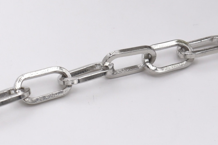 Цепь, звено 10х5мм, d1мм, якорное плетение, србр, 1м (А3403)