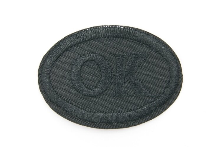 Термоаппликация, овал ok, 4х5.5cм, черный (5479)