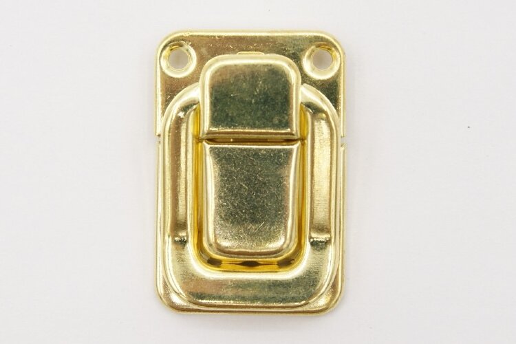 Замок для шкатулки, 25х38х4мм, зол, металл, 4шт (Е6510)