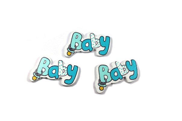 Декор.элемент дерево, baby 38х21мм, 10шт