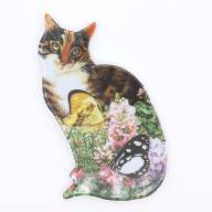 Магнит, кошка 9х5см, пластик (А9531) - Магнит, кошка 9х5см, пластик (А9531)