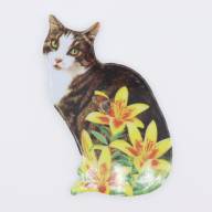 Магнит, кошка 9х5см, пластик (А9531) - Магнит, кошка 9х5см, пластик (А9531)