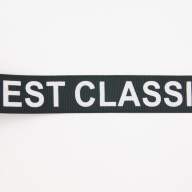 Лента репс 25мм, черная с белым текстом "Best Classic", 1м (Е3070) - Лента репс 25мм, черная с белым текстом "Best Classic", 1м (Е3070)